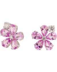 Juvetti - Florea Earrings Diamonds & Sapphires - Lyst