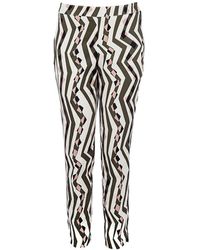 Conquista - Fitted Print Trousers By Fashion - Lyst