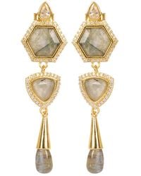 Lila Rasa - Labradorite & Cubic Zirconia Earrings - Lyst
