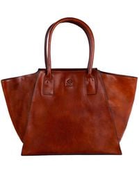 Time Resistance - Leather Handbag Tote Bag For - Lyst