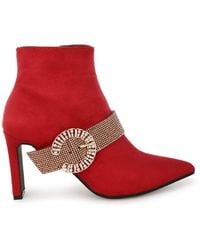 Rag & Co - Asagao Diamante & Rhinestones Strap Boots - Lyst