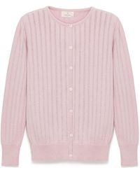 Peraluna - Celine Openwork Knit Cardigan - Lyst