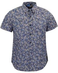lords of harlech - Tim Floral Field Printed Button Up Shirt - Lyst