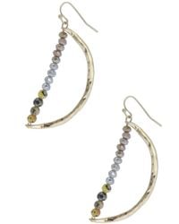 Saachi - Glass Bead Semi Circle Dangle Earrings - Lyst