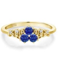 Azura Jewelry New York - Sapphire Of The Waterborn Ring Vermeil - Lyst