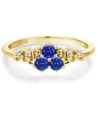 Azura Jewelry New York - Sapphire Of The Waterborn Ring Vermeil - Lyst