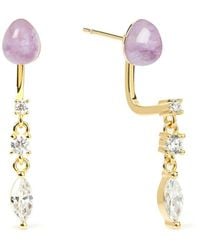 Freqnc Atelier - Serpent Earrings Amethyst Ear Jackets - Lyst