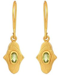 Opium Jewels - Birthstone Hamsa Earrings - Lyst