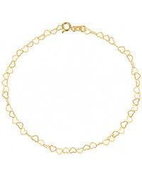Spero London - Love Heart Sterling Chain Bracelet - Lyst