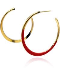 Michael Nash Jewelry - Ellery And Enamel Hoop Earrings - Lyst