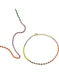 Spero London - Sterling Enamel Mine Beaded Colourful Necklace & Bracelet Set - Lyst
