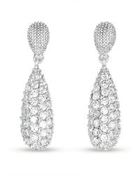 Genevive Jewelry - Classic Sterling Cubic Zirconia Pear Drop Earrings - Lyst