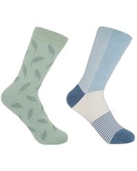 Peper Harow - Made in England - Mint Leaf & Jasmine Anne Socks 2 Pack - Lyst
