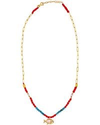 1610Istanbul - Mosaic Fish Pearl Necklace - Lyst