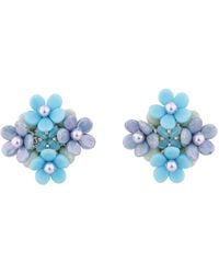 Oana Savu - Flower Earrings Flowers Jewelry Beaded Ear Studs - Lyst