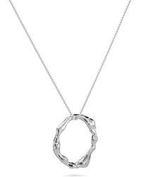 Lulu and Boo Jewellery - Large Molten Halo Solid Sterling Necklace - Lyst