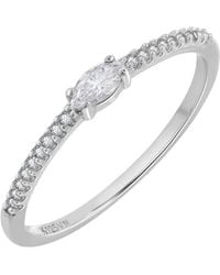 Diamonbliss - Marquise Cut Dainty Solitaire Ring - Lyst