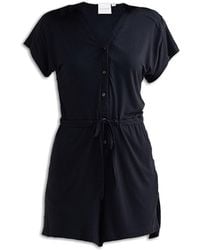 REISTOR - V Neck Drawstring Knit Romper - Lyst