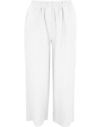 Haris Cotton - Solid Wide Leg Linen Pants With Slant Pocket - Lyst