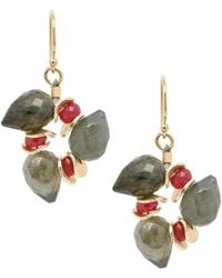 Lori Kaplan Design - Signature Labradorite Bud With Ruby Earrings - Lyst