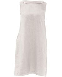 Haris Cotton - Midi Linen Cami Dress With Back Tie - Lyst