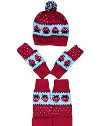Springmoonatelier - Handmade Wool Hat, Gloves And Socks Set - Lyst
