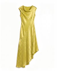 Tantra Spain Sl - Midi Dress With A Silk-Textured Boat Neckline And An Asymmetrical Hem - Lyst