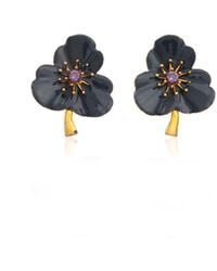 Milou Jewelry - Three-Leafed Clover Earrings - Lyst