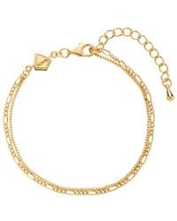 Vanhi - Figaro And Box Chain Layered Bracelet - Lyst