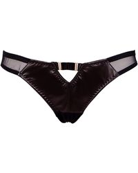 Something Wicked - Montana Leather Open Back Ouvert Brief - Lyst