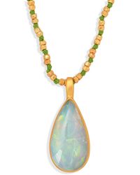 Opium Jewels - Ethiopian Opal Pendant Necklace - Lyst