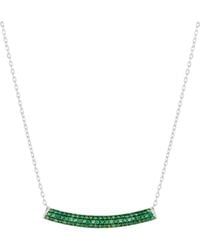 Spero London - Sterling Concave Bar Necklace - Lyst