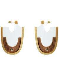 Gissa Bicalho - Neutrals Earring Curve Crystal - Lyst