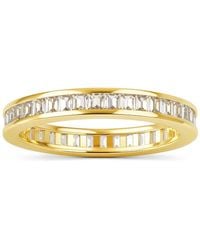 Kylie Harper - Channel-Set Baguette-Cut Diamond Cz Eternity Band Ring - Lyst