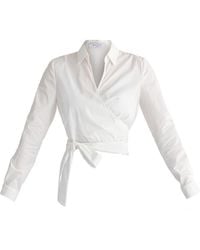 Paisie - Side Tie Wrap Blouse - Lyst
