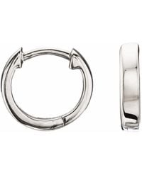 Lily & Roo - Small Sterling Plain Huggie Hoop Earrings - Lyst