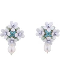 Oana Savu - Bridal Earrings Bride Flower Sterling Ear Studs - Lyst
