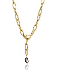 Mickey's Girl - Paperclip Pearl Necklace - Lyst