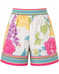 LOVEIST STORE - Cladia Peony Garden Pleated Shorts - Lyst