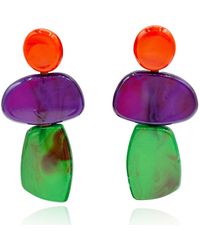 Michael Nash Jewelry - Puzzle Resin Triple Drop Earrings - Lyst