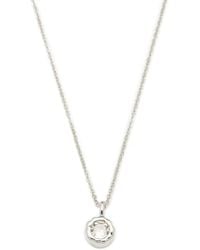 Classicharms - Skyler Molten Mini Solitaire Clear Cz Pendant Necklace - Lyst