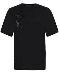 Exquise - Regular Embroidered Crew Neck Anat T-Shirt - Lyst
