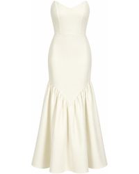 Nomi Fame - Siren Creamy Strapless Corset Mermaid Gown - Lyst