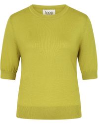 Loop Cashmere - Crew Neck Short Sleeve Sweater - Lyst