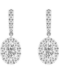 Arte Madrid - Simple Oval Drop Earrings - Lyst