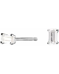 Lee Renee - Moissanite Baguette Earrings - Lyst