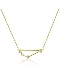 Genevieve Collection - Capricorn Zodiac Constellation Necklace 18K & Diamond - Lyst