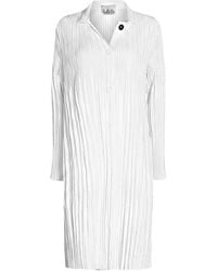London Atelier Byproduct - Accordion Pleated Shirt Dress - Lyst