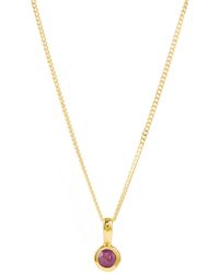 Charlotte's Web Jewellery - July Birthstone Charm Vermeil Necklace - Lyst