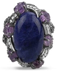 Bellus Domina - Sterling Silver Sodalite Cocktail Ring - Lyst